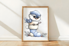 Christmas Bird Clipart PNG Product Image 3