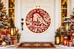 Christmas Bird Ornament Laser Cut SVG Product Image 3