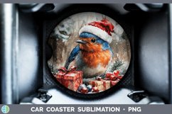 GorgeousChristmas Birds 01 Car Coaster design.