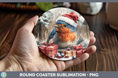 GorgeousChristmas Birds 01 Round Coaster design.