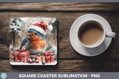 GorgeousChristmas Birds 01 Square Coaster design.
