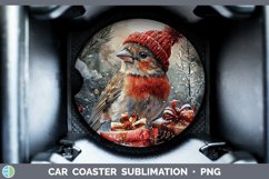 GorgeousChristmas Birds 01 Car Coaster design.