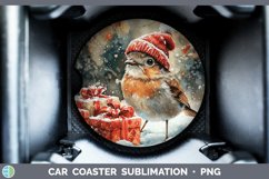 GorgeousChristmas Birds 01 Car Coaster design.