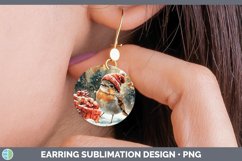 GorgeousChristmas Birds 01 Round Earrings design.
