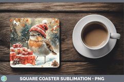 GorgeousChristmas Birds 01 Square Coaster design.