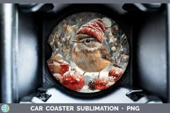 GorgeousChristmas Birds 01 Car Coaster design.