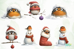 Christmas Birds Clipart Product Image 3