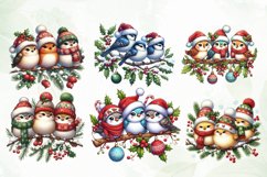 Christmas Birds Sublimation Clipart Product Image 4