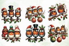 Christmas Birds Sublimation Clipart Product Image 3