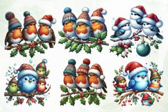 Christmas Birds Sublimation Clipart Product Image 2