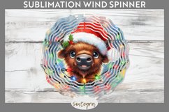 Christmas Bison v3 Entangled in Lights Wind Spinner PNG Product Image 1
