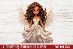 Christmas Black Angel Clipart , Christmas Angel PNG Product Image 1