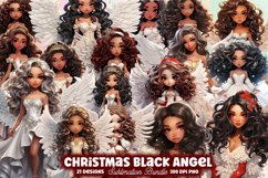 Christmas Black Angel Clipart Bundle, Christmas Angel Clipart, Christmas Angel Clipart Bundle, Christmas Angel Watercolor, Watercolor Christmas Angel, Christmas Angel Sublimation, Christmas Angel,  Christmas Black Girl Clipart, Christmas Black Girl Clipar
