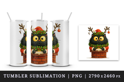 Christmas black cat tumbler mug wrap clipart sublimation png Product Image 4