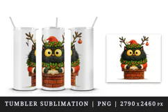 Christmas black cat tumbler mug wrap clipart sublimation png Product Image 4