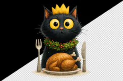 Christmas black cat tumbler mug wrap clipart sublimation png Product Image 2