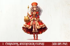 Christmas Blonde Girl Clipart Sublimation, Christmas Clipart Product Image 1
