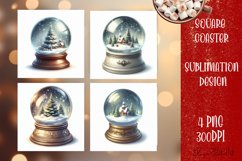 Christmas glass ball Sublimation Coaster Design Product Image 1