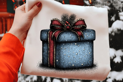 Christmas Blue Gift Box Clipart Product Image 2