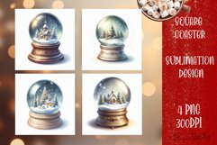 Christmas glass ball Sublimation Coaster Design Product Image 1