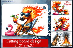 Cute animal Cutting Board Designs, Horse sarcastic Product Image 1
