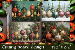 Vintage christmas Cutting Board PNG Design Product Image 1