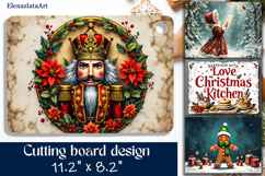 Merry christmas Sublimation cutting board, Winter board Product Image 1