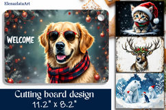 Merry christmas Sublimation cutting board, Winter board Product Image 1