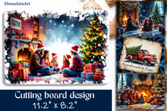 Merry christmas Sublimation cutting board, Winter board Product Image 1