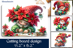 Kitchen cutting board - christmas gnome santa claus Product Image 1