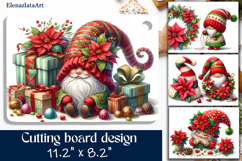 Kitchen cutting board - christmas gnome santa claus Product Image 1