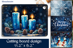 Merry christmas Sublimation cutting board, Winter board Product Image 1