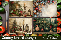 Vintage christmas Cutting Board PNG Design Product Image 1