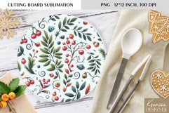 Cute Christmas Pattern|Round Cutting Board Sublimation Product Image 1