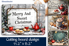 Merry christmas Sublimation cutting board, Winter board Product Image 1