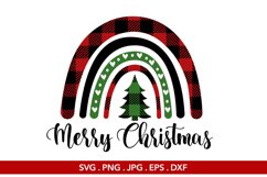 Merry Christmas Boho Rainbow | Christmas SVG Product Image 1