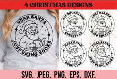 All Booked For Christmas SVG PNG - Christmas Book Lover Girl Product Image 1