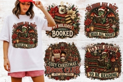Christmas Book Lover 4 PNG Retro Product Image 1