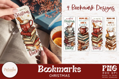 trendy Christmas book lovers png designs being used as trendy Christmas bookmarks print