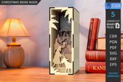 Christmas Book Nook Laser Cut Bundle|Book Holders|Home Decor Product Image 4