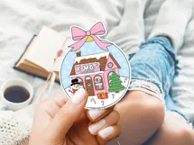 Christmas Book PNG, Bookish SVG, Holiday Coquette Design Product Image 3