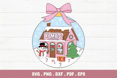 Christmas Book PNG, Bookish SVG, Holiday Coquette Design Product Image 1