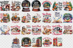 Christmas Book Lover | Bookish Christmas PNG Product Image 3