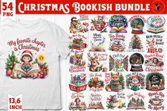Christmas Book Lover | Bookish Christmas PNG Product Image 1