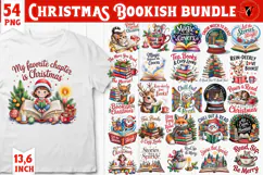 Christmas Book Lover | Bookish Christmas PNG Product Image 1