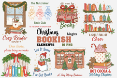 Christmas Bookish PNG Design, Christmas Sublimation Quote Product Image 1