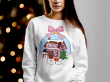 Christmas Book PNG, Bookish SVG, Holiday Coquette Design Product Image 6