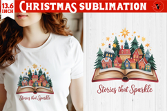 Christmas Book Lover Sublimation | Bookish Christmas PNG Product Image 1