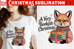 Christmas Book Lover Sublimation | Bookish Christmas PNG Product Image 1