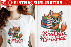 Christmas Book Lover Sublimation | Bookish Christmas PNG Product Image 1